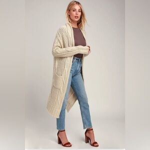 Lulus knit sweater cardigan